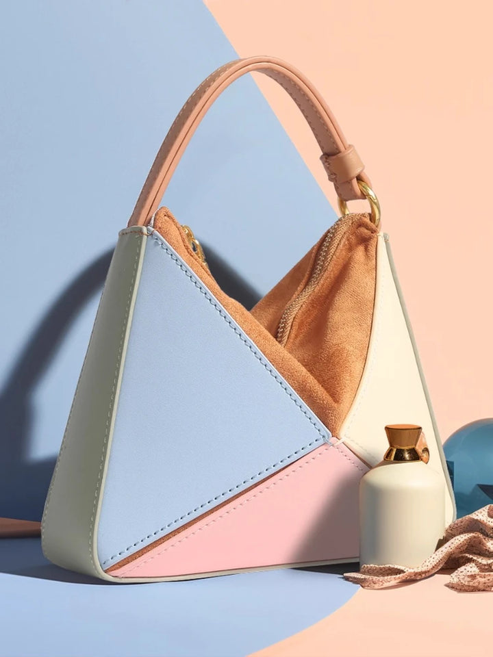 Pyramid Colorblock Handbag