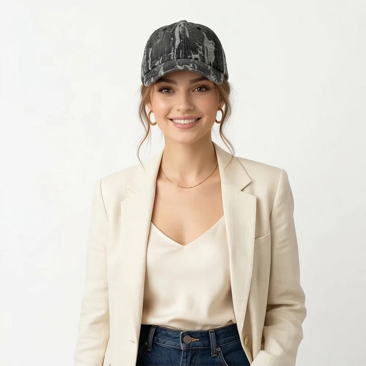 Shredded Denim Cap