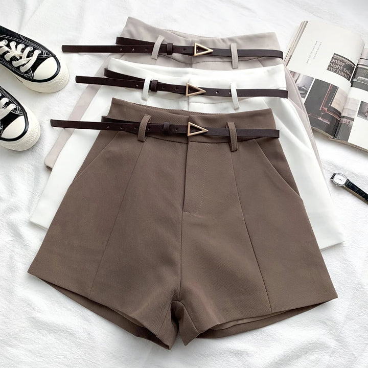 Summer Vintage Belted Shorts