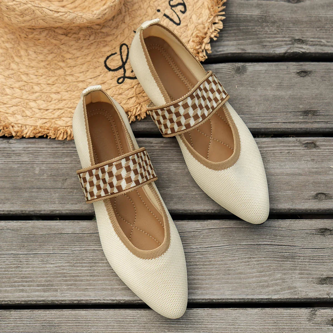 Striped Mary Jane Flat
