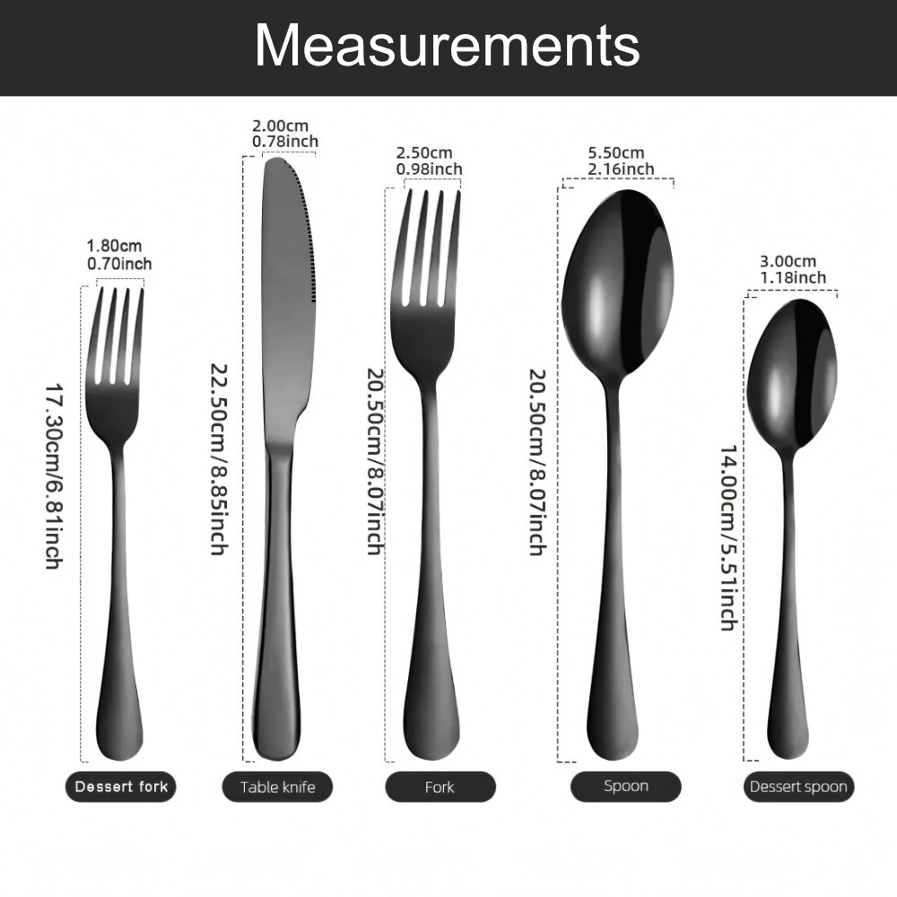 MIDNIGHT FLATWARE SET