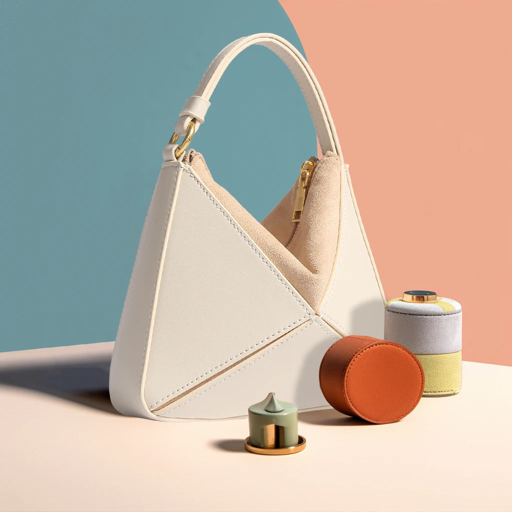 Pyramid Colorblock Handbag