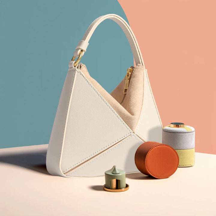 Pyramid Colorblock Handbag