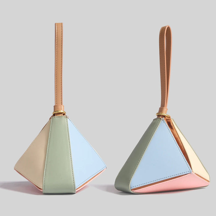 Pyramid Colorblock Handbag