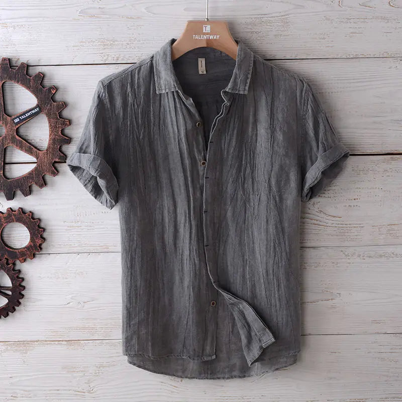 Coastal Crinkle Button-Up