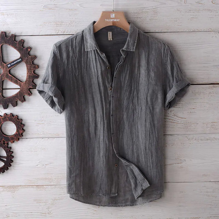 Coastal Crinkle Button-Up
