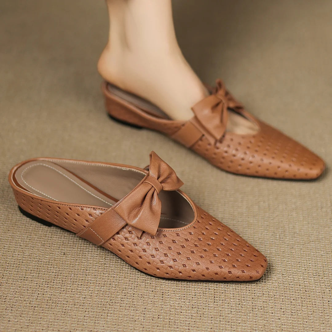 Sienna Woven Bow Mule