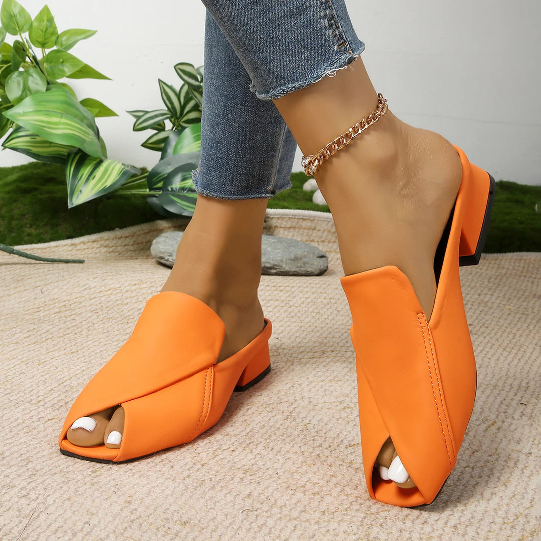 Sutton Peep-Toe Mule