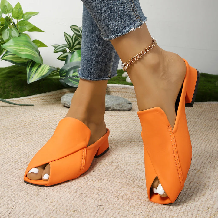 Sutton Peep-Toe Mule