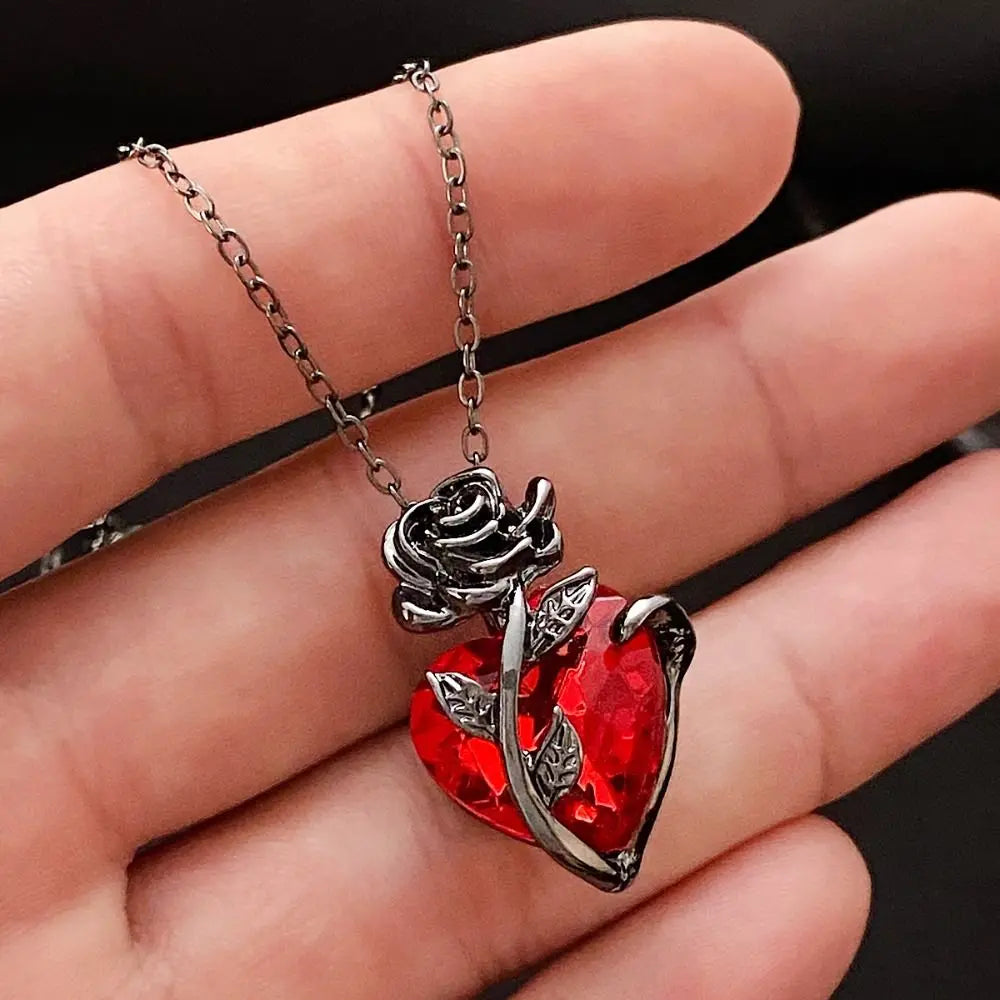 Roselle Crystal Pendant Necklace