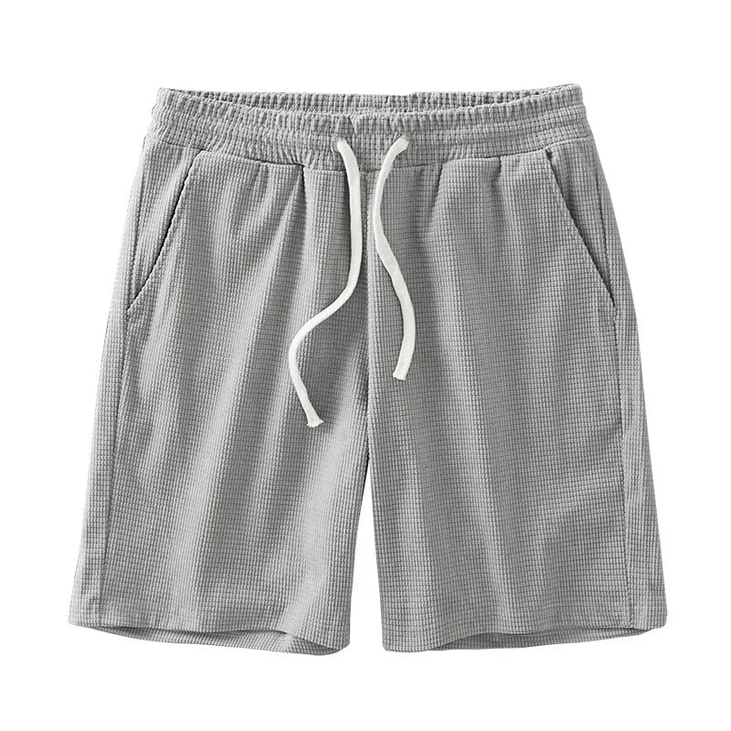 Waffle Knit Drawstring Shorts