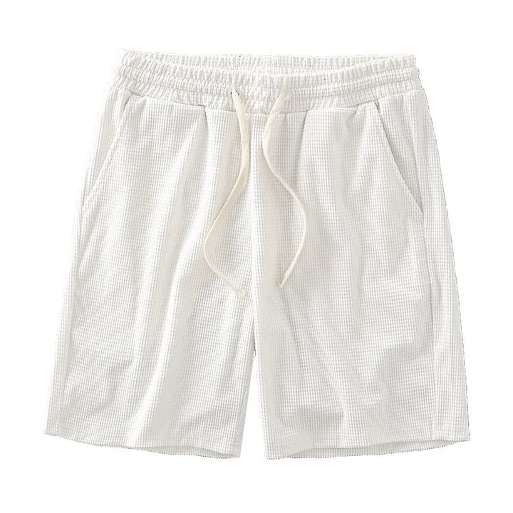 Waffle Knit Drawstring Shorts