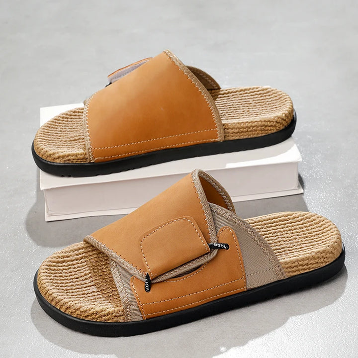 Ethan Leather Slides