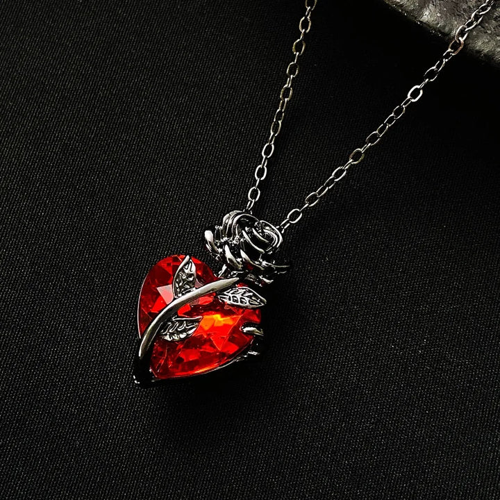 Roselle Crystal Pendant Necklace