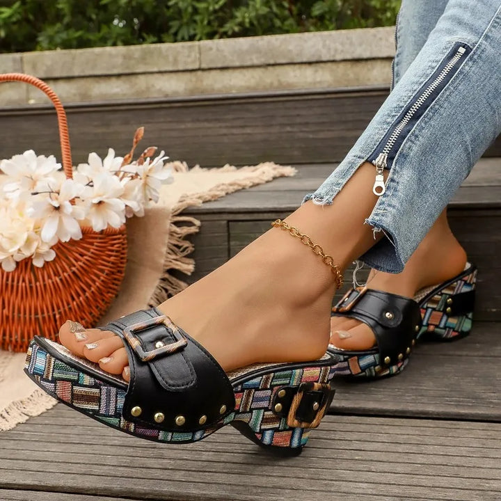 Savona Peep-Toe Wedge