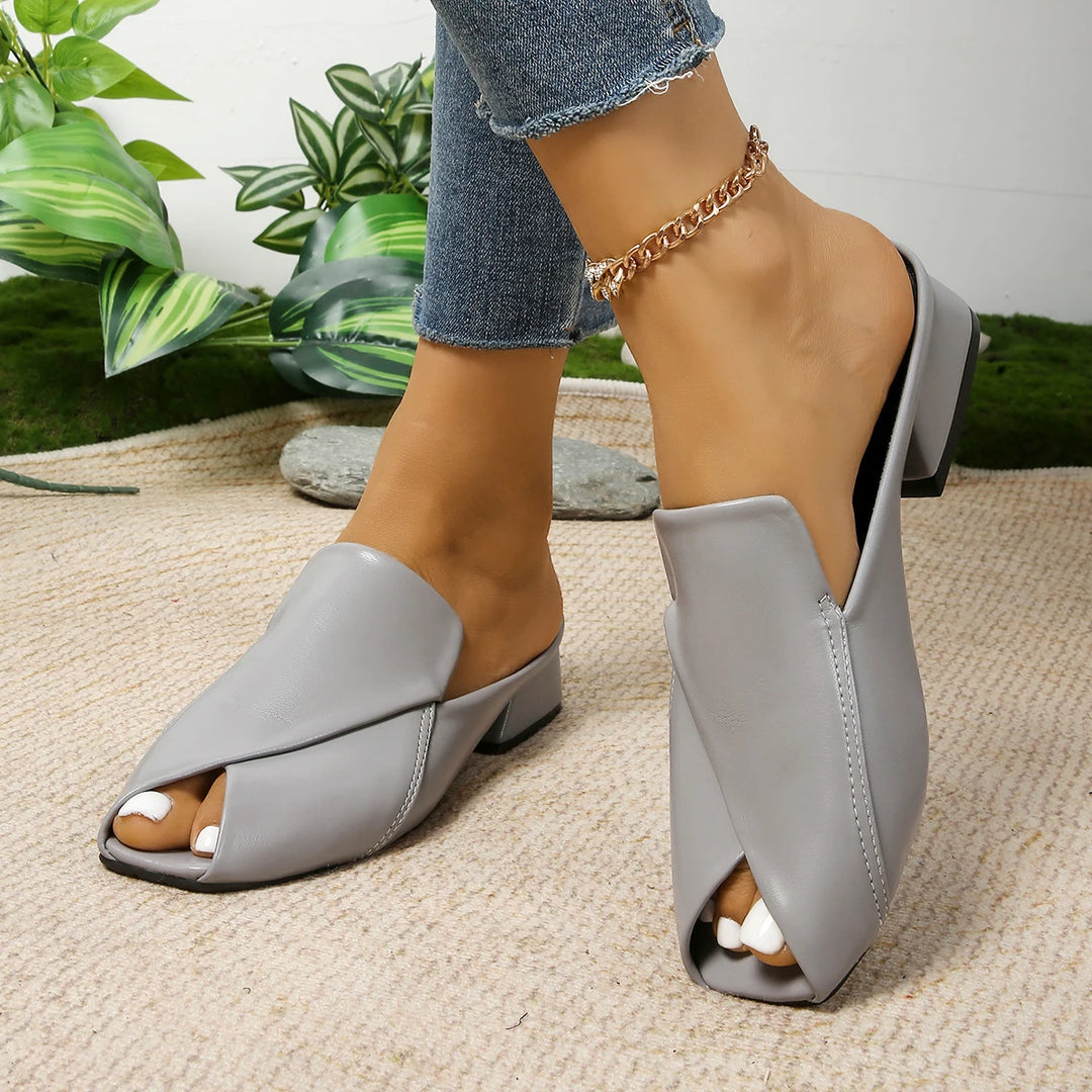 Sutton Peep-Toe Mule