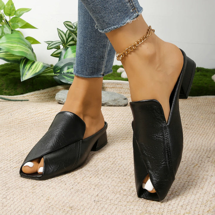 Sutton Peep-Toe Mule