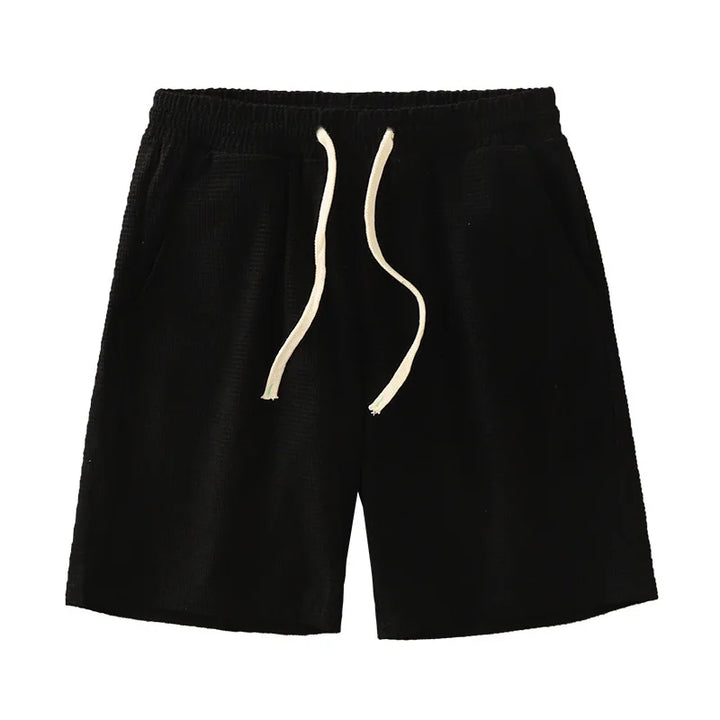 Waffle Knit Drawstring Shorts