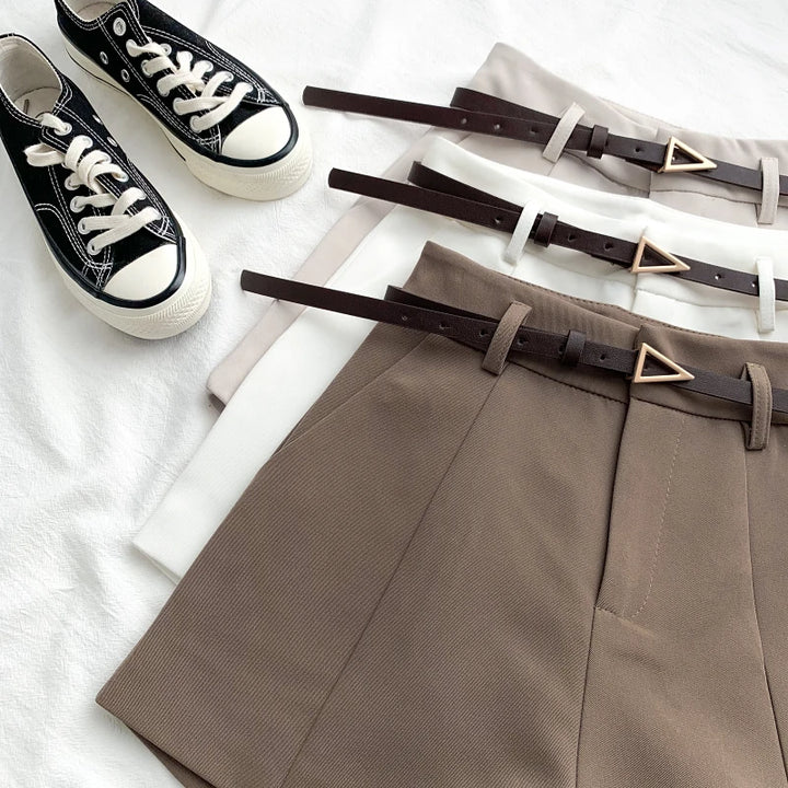 Summer Vintage Belted Shorts