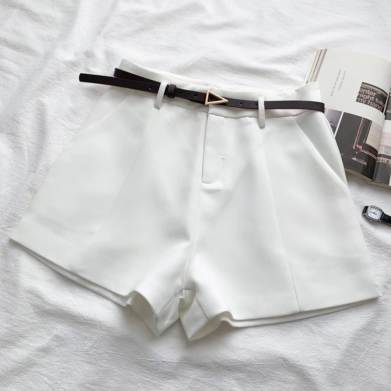 Summer Vintage Belted Shorts