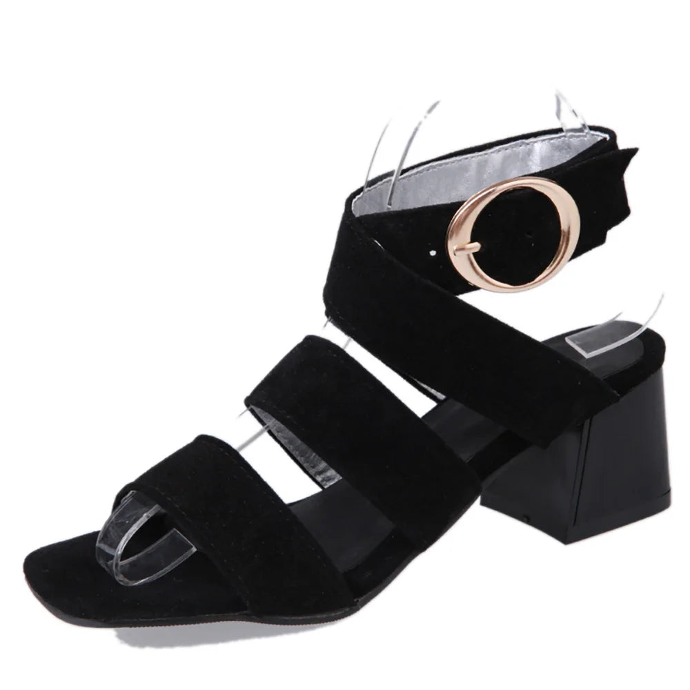 Cross-Strap Block Heel