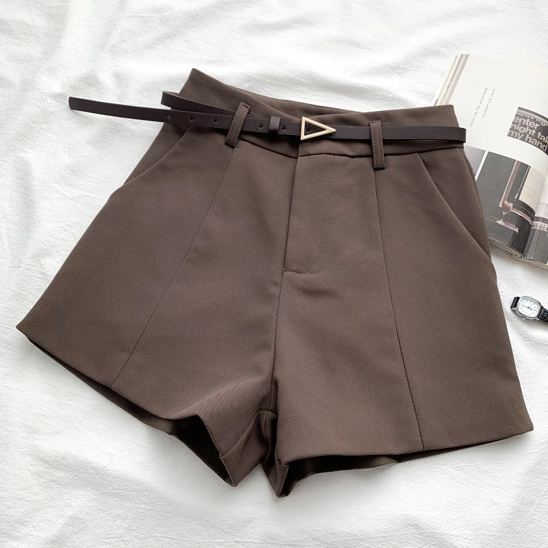 Summer Vintage Belted Shorts