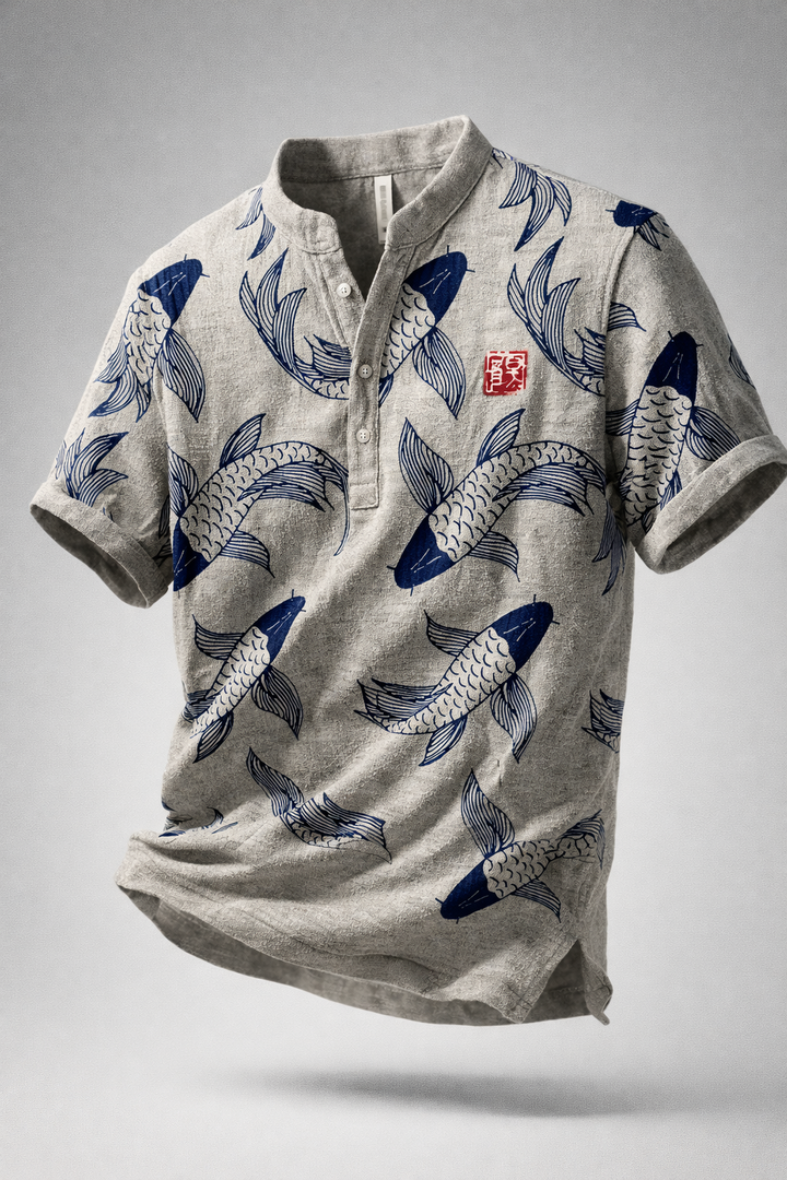 Men's Koi Henley Shirt