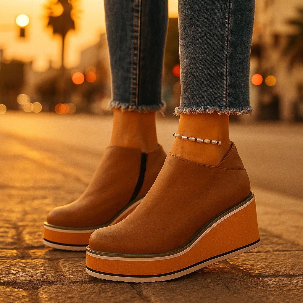 Adalene Wedge Ankle Boots